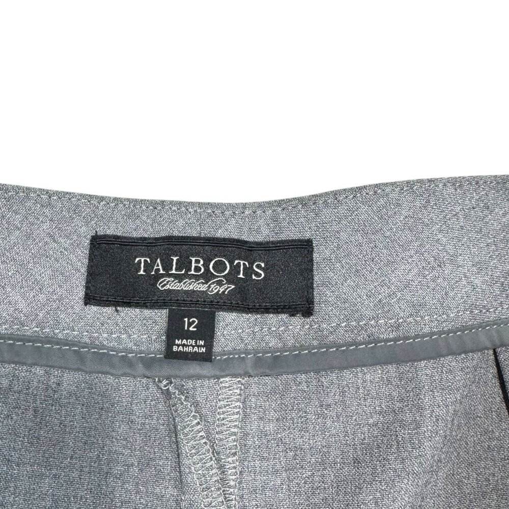 Talbots Heritage Fit Cropped Trousers Gray Size 12 - Picture 3 of 9